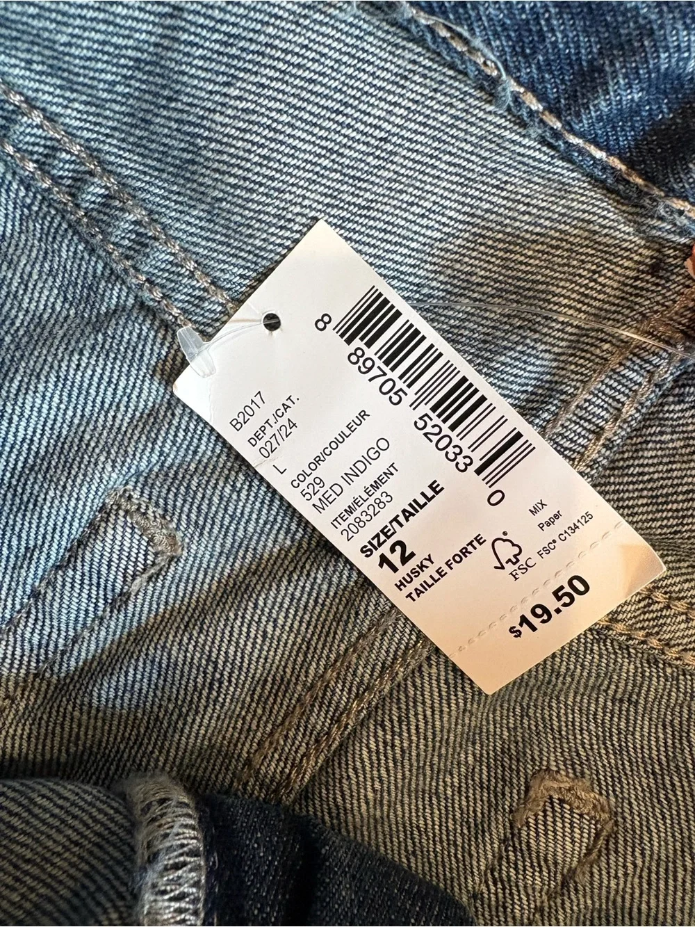The Children’s Place Boys Bootcut Jeans Size 12 Husky NWT Classic Denim School